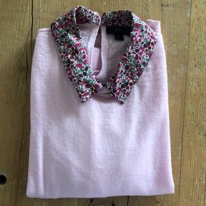 J.Crew Liberty Print Collar Sweater